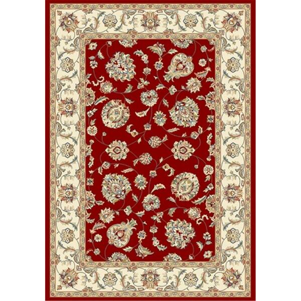 Dynamic Rugs Ancient Garden 5 ft. 3 in. x 7 ft. 7 in. 57365-1464 Rug - Red/Ivory AN69573651464